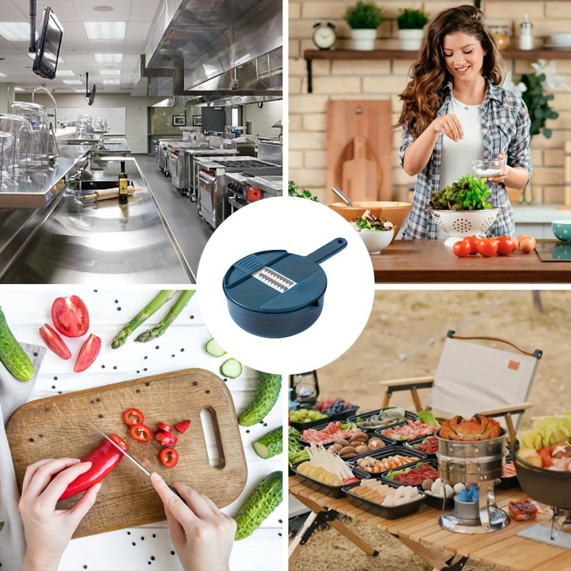 LDQ 11-Piece 12-in-1 Multi-Function Vegetable Chopper Manual Slicer, Shredder & Grater for Carrots, Potatoes & Radish