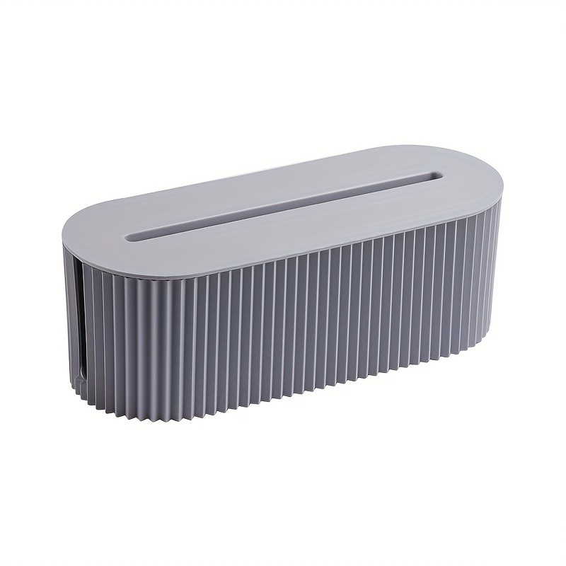 LDQ Cable Storage Box with Lid  High-Capacity Cord Organizer for Space-Saving Home & Office Desktop Management