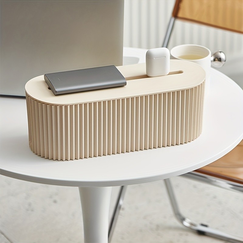 LDQ Cable Storage Box with Lid High-Capacity Cord Organizer for Space-Saving Home & Office Desktop Management