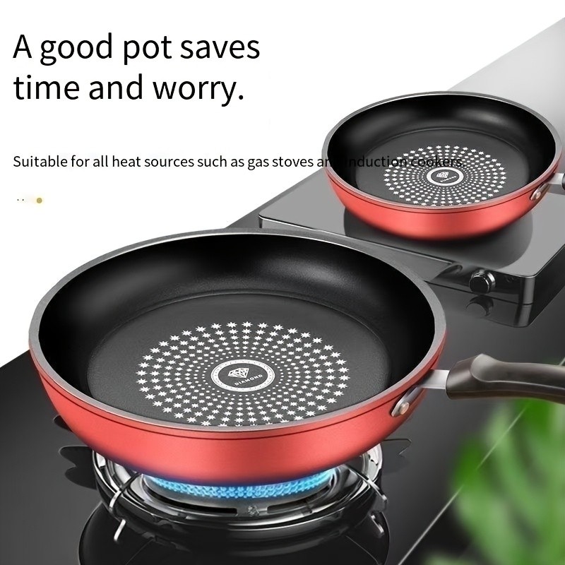 LDQ Cast Iron Nonstick Skillet Lightweight Smokeless Fry Pan for Steak, Pancakes & Everyday Breakfast Cooking