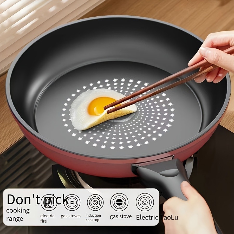 LDQ Cast Iron Nonstick Skillet Lightweight Smokeless Fry Pan for Steak, Pancakes & Everyday Breakfast Cooking