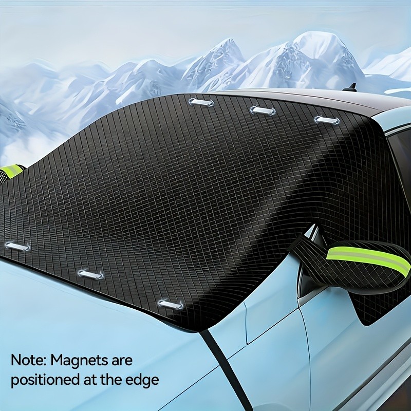 LDQ Magnetic Anti-Frost & Snow Cover Reflective, Scratch-Resistant Winter Windshield Protector for SUVs, MPVs & Mid-Sized Cars