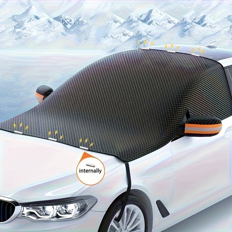 LDQ Magnetic Anti-Frost & Snow Cover Reflective, Scratch-Resistant Winter Windshield Protector for SUVs, MPVs & Mid-Sized Cars