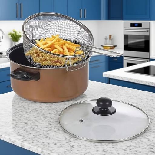 Awaoko 2pcs Stainless Steel Baking Basket Set Heavy-Duty 304 Mesh Fry Baskets with Hooks & Legs