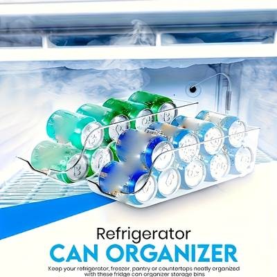 Awaoko 3pcs Pull-Top Acrylic Can Storage Boxes  Transparent Fridge Organizer Bins