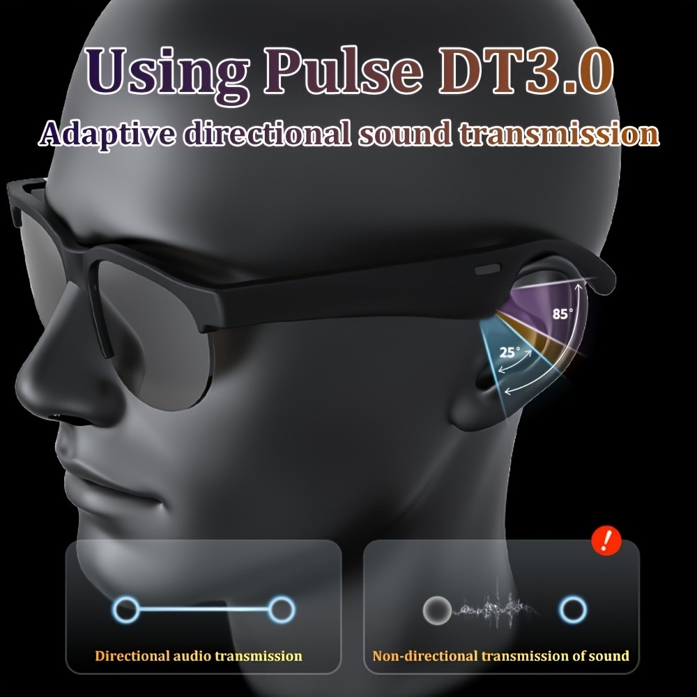 ANKRIYUL Smart Glasses Wireless Audio Eyewear with Built-in Microphone