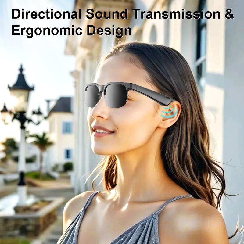 ANKRIYUL Smart Glasses Wireless Audio Eyewear with Built-in Microphone