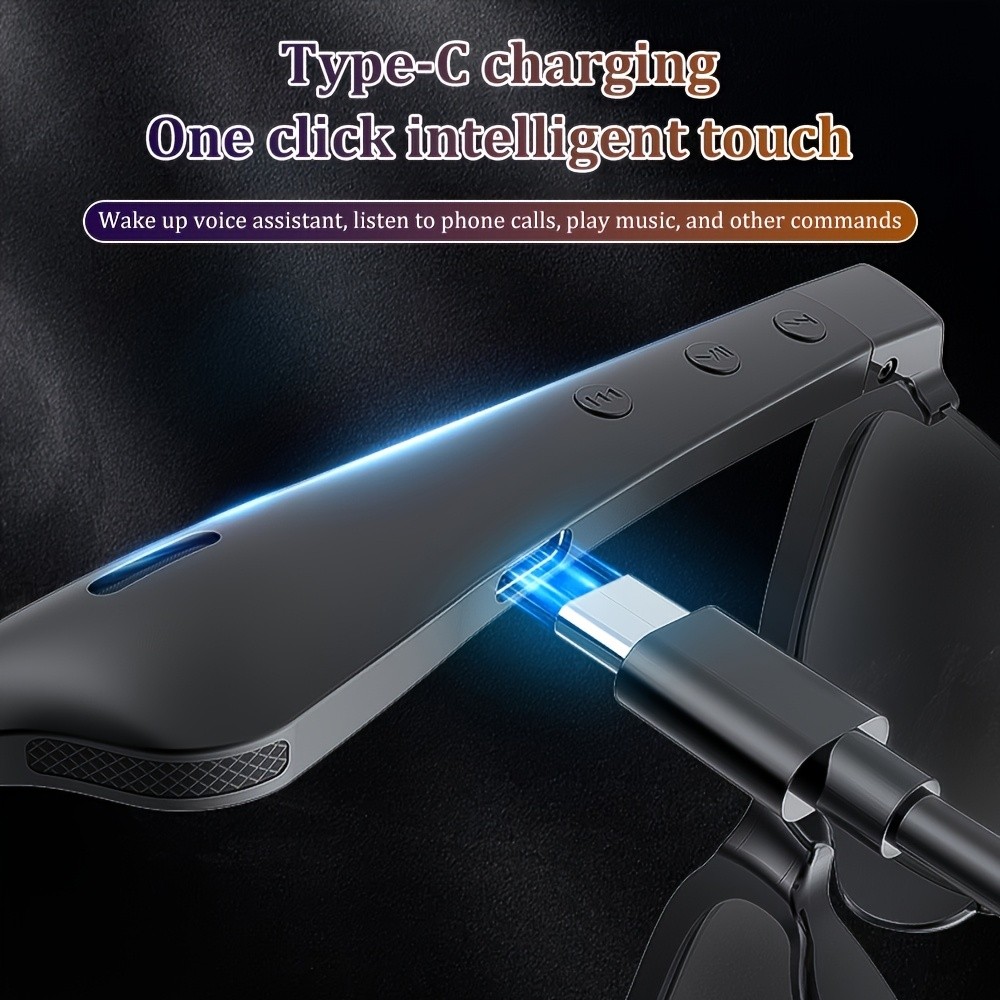 ANKRIYUL Smart Glasses Wireless Audio Eyewear with Built-in Microphone