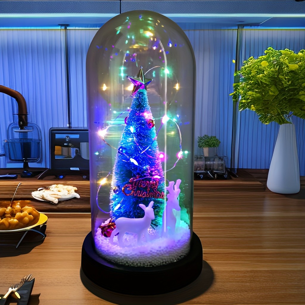 Eternal Glow Christmas Tree with Santa & Reindeer
