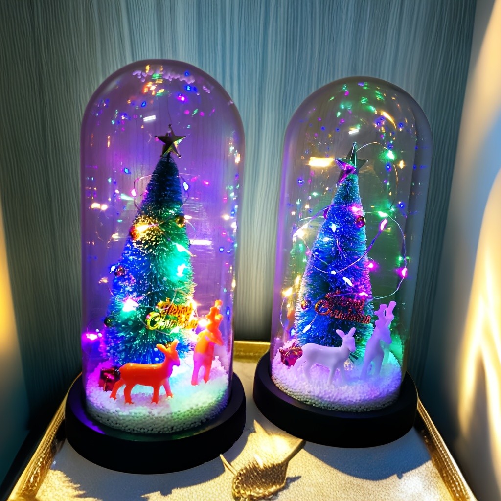 Eternal Glow Christmas Tree with Santa & Reindeer