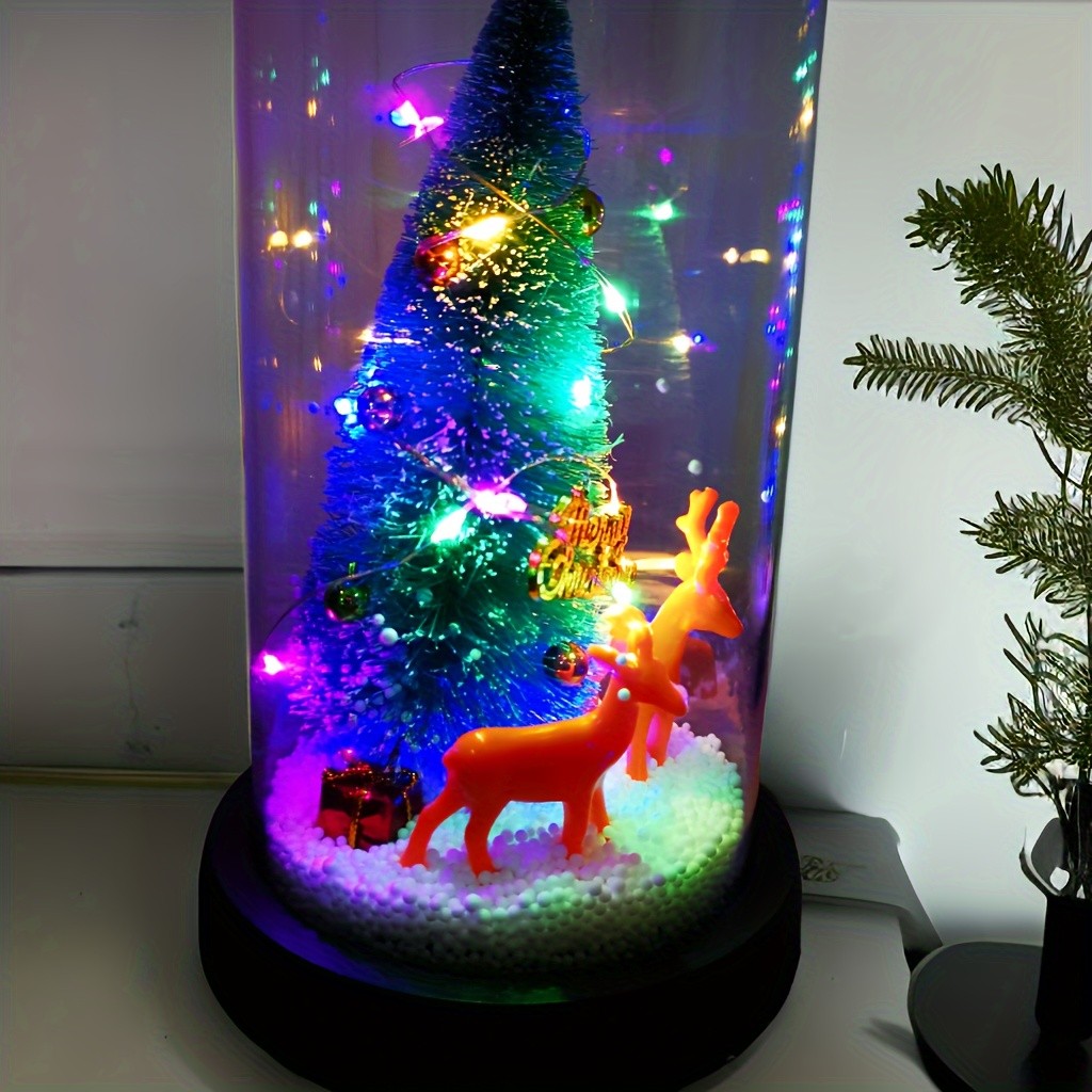 Eternal Glow Christmas Tree with Santa & Reindeer