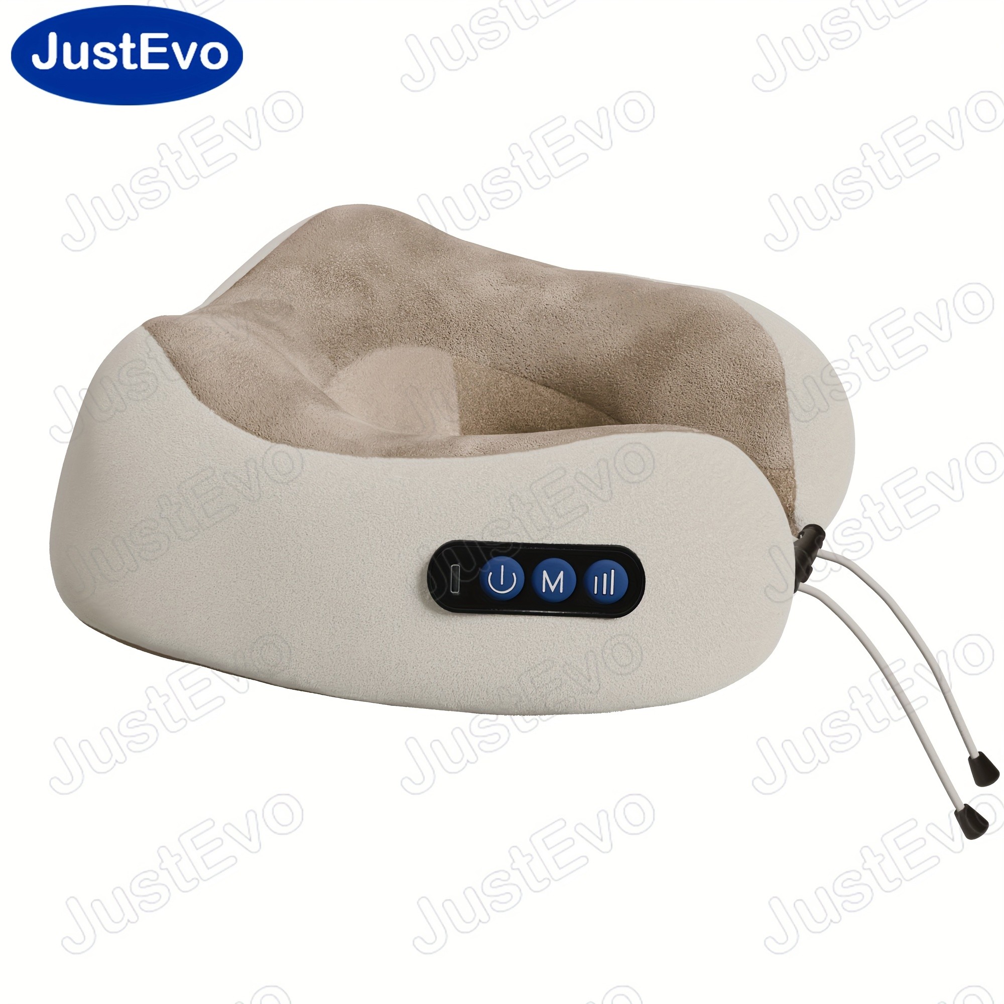 JUSTEVO PORTABLE U-SHAPED MEMORY FOAM ACUPRESSURE MASSAGER PILLOW