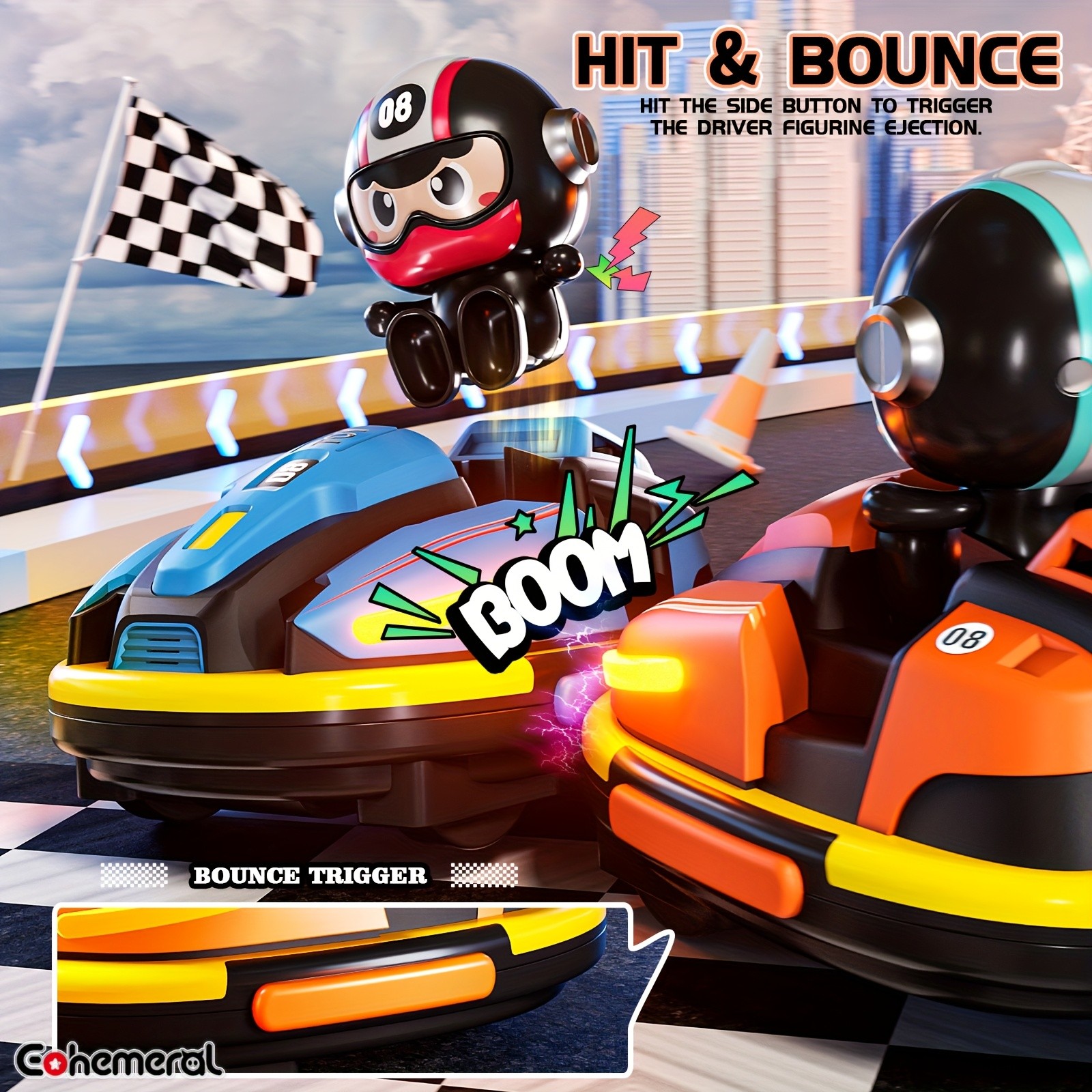 EOHEMERAL REMOTE CONTROL CAR DRIFT STUNT BUMPER RACING KART