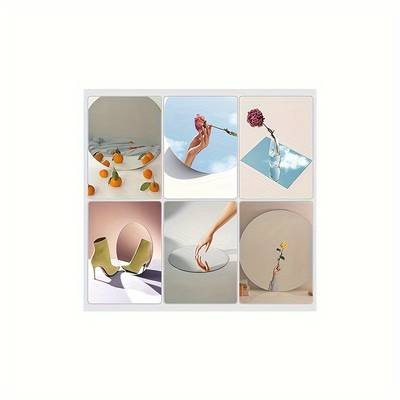YIMUWN 7pcs Acrylic Mirror Photography Prop Set  Reflective Background Sheets for Professional Product Shoots