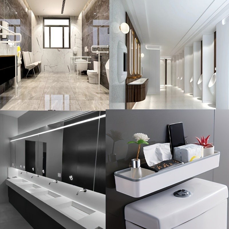 LDQ No-Drill Toilet Caddy & Dispenser Wall-Mounted Storage Tray for Effortless NZ Bathroom Organisation