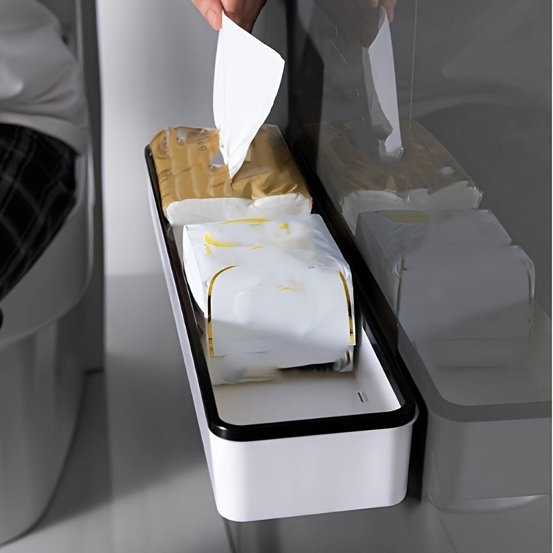 LDQ No-Drill Toilet Caddy & Dispenser Wall-Mounted Storage Tray for Effortless NZ Bathroom Organisation
