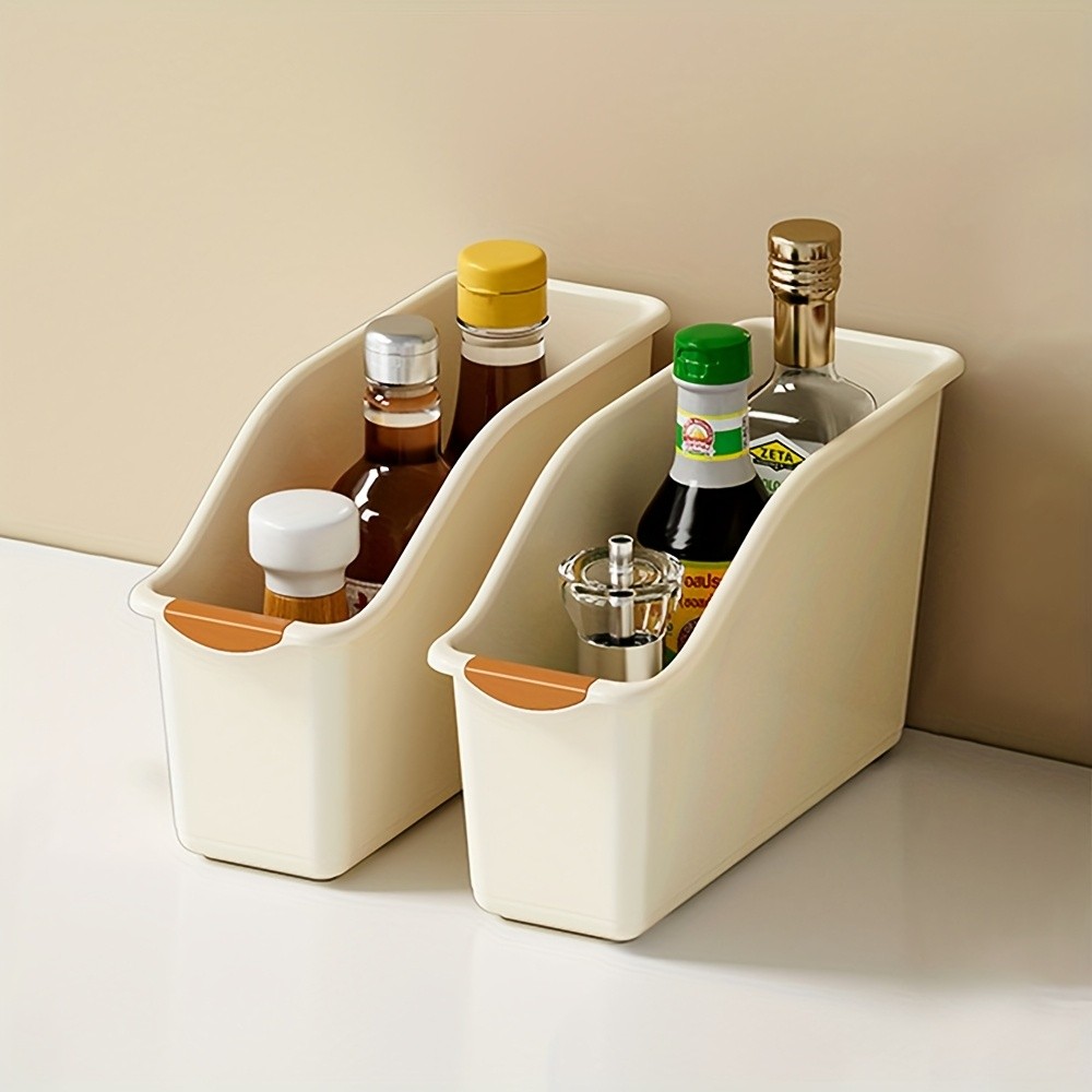 MCMLS Curved-Design Storage Box Set Heavy-Duty Multi-Compartment Bins for Smart NZ Kitchen & Home Organisation