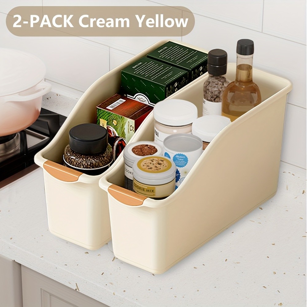 MCMLS Curved-Design Storage Box Set Heavy-Duty Multi-Compartment Bins for Smart NZ Kitchen & Home Organisation