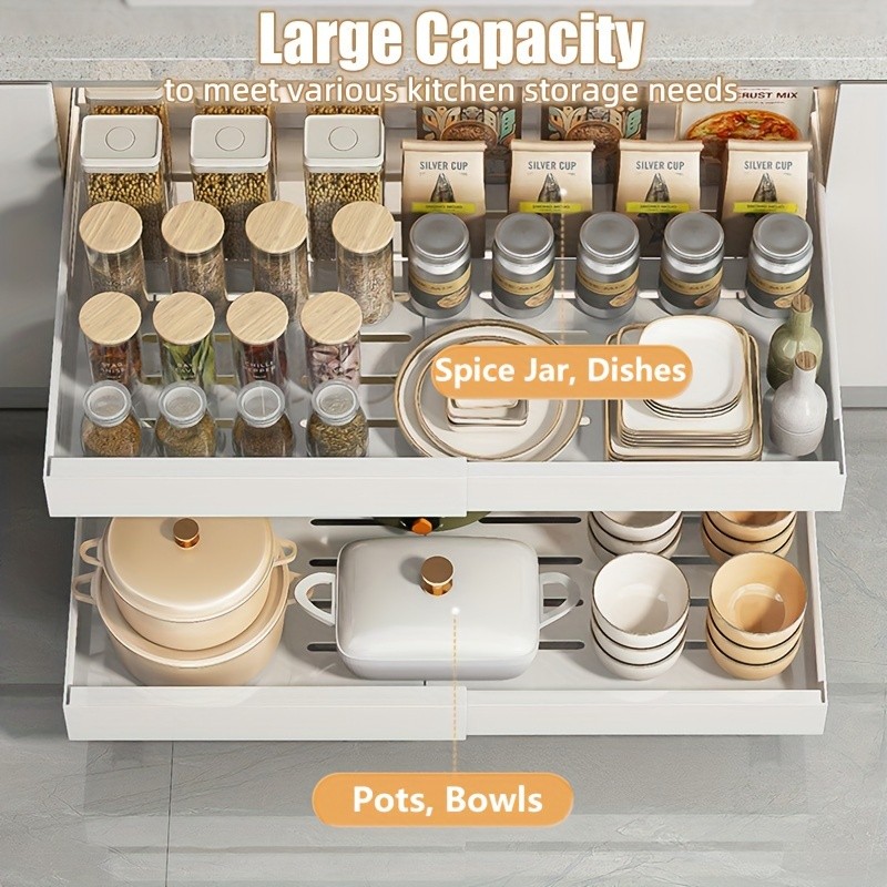 MCMLS Expandable Pull-Out Cabinet Rack Heavy-Duty Adjustable Under-Sink Organizer for NZ Kitchens & Pantries