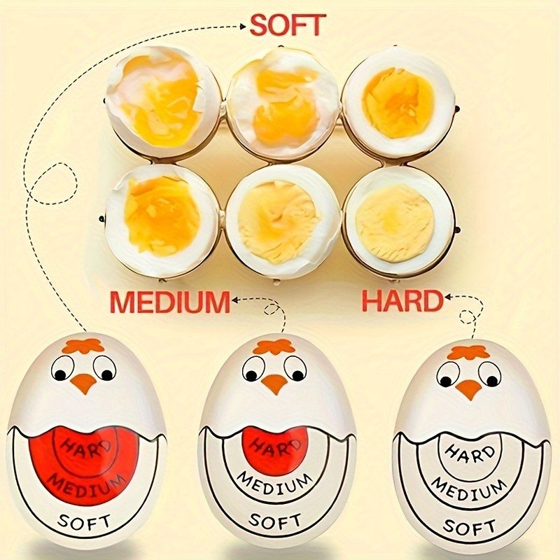 YUHUPHYLLIC Changing Egg Timer & Boiled Egg Holder Easy-to-Read Timer for Perfect NZ Soft & Hard Boiled Eggs