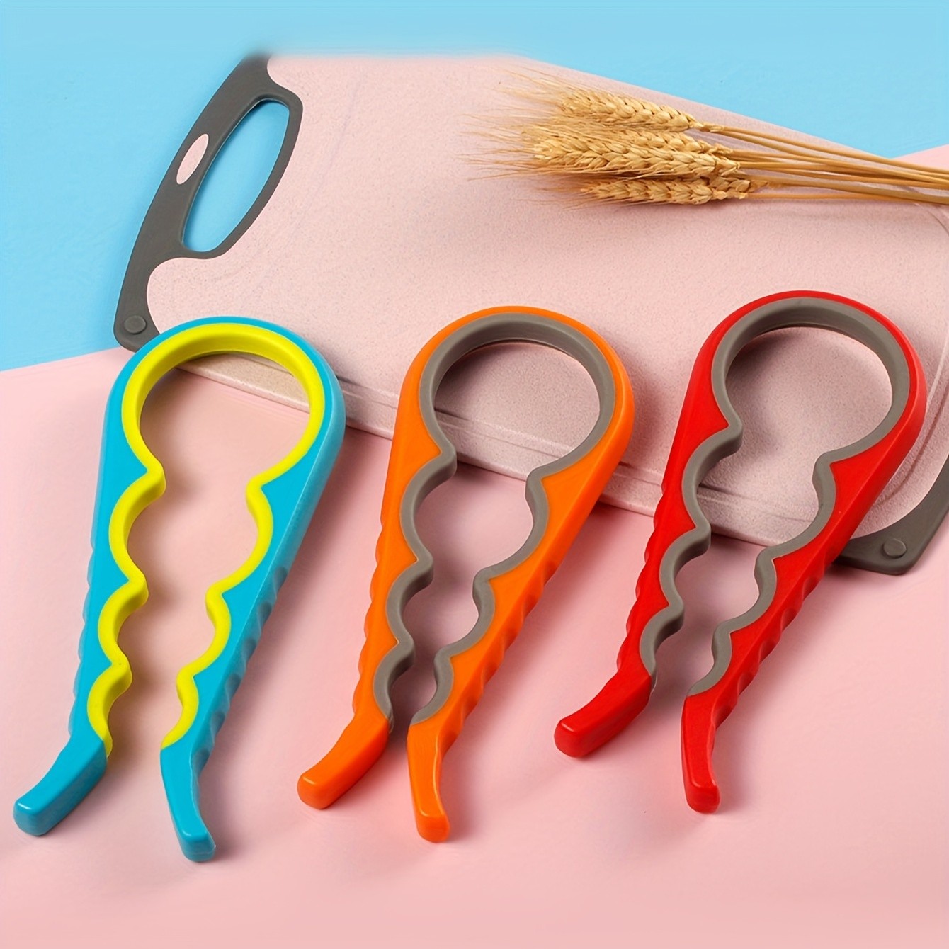 YUHUPHYLLIC 4-in-1 Multifunctional Portable Bottle Opener Non-Slip Can Opener for Beer, Bottles & Jars in NZ Kitchens