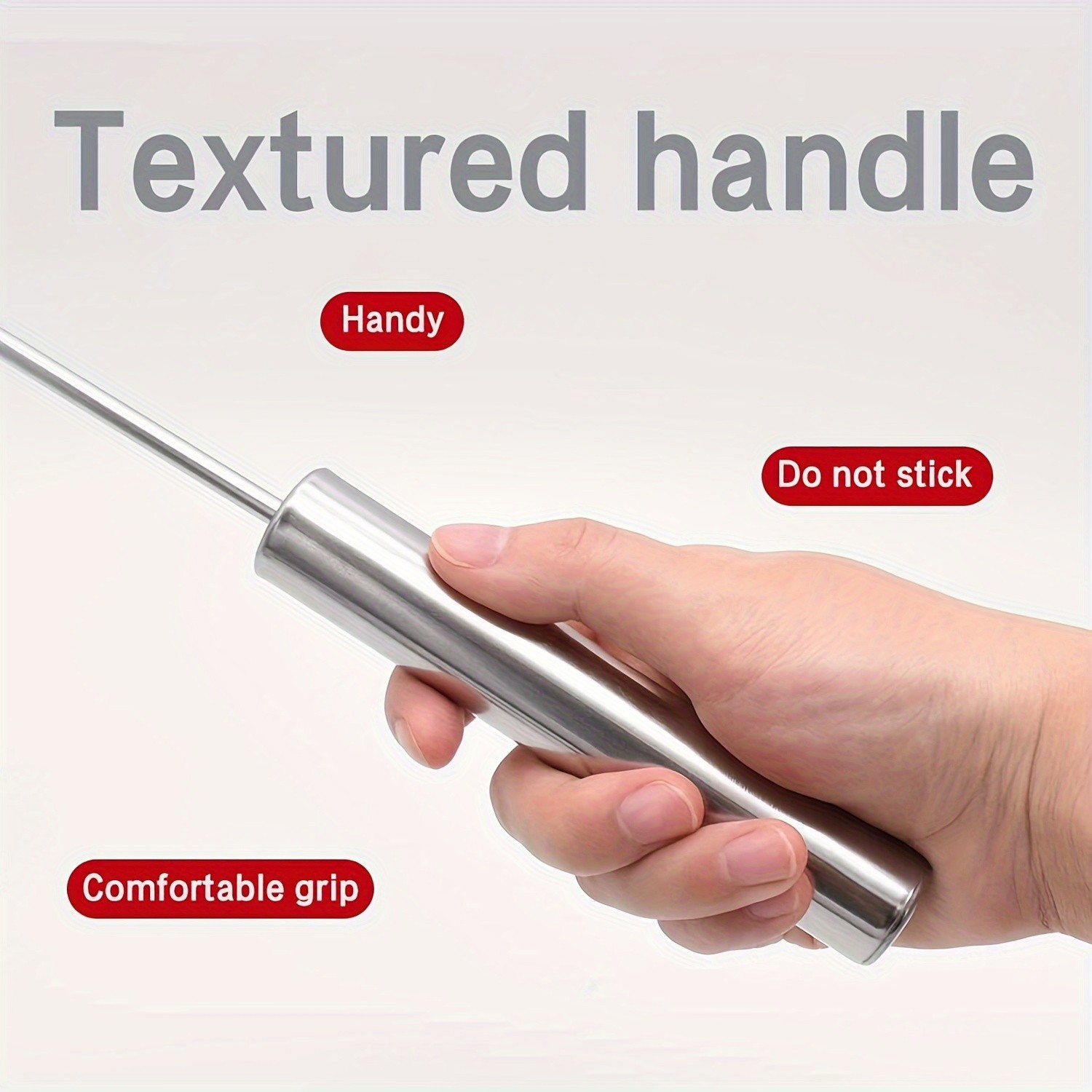YUHUPHYLLIC Stainless Steel Semi-Automatic Hand Whisk 3-Loop Manual Whisk for Efficient Mixing & Milk Foam in NZ Kitchens