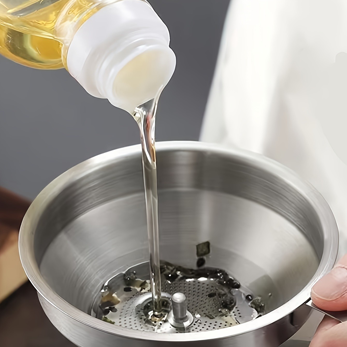 YUHUPHYLLIC 304 Stainless Steel Funnel with Wide Mouth Oil Strainer and Ladle for NZ Kitchens