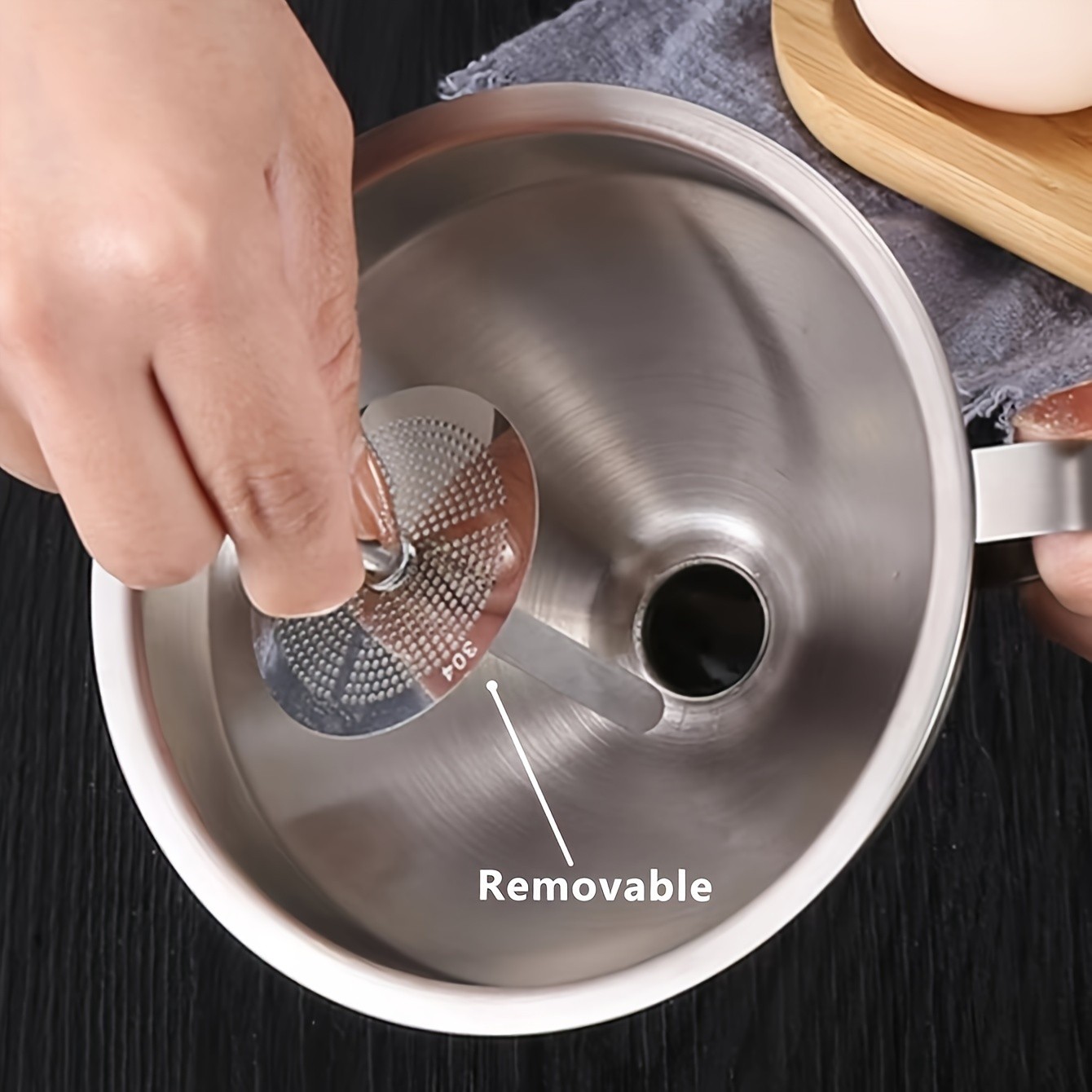 YUHUPHYLLIC 304 Stainless Steel Funnel with Wide Mouth Oil Strainer and Ladle for NZ Kitchens