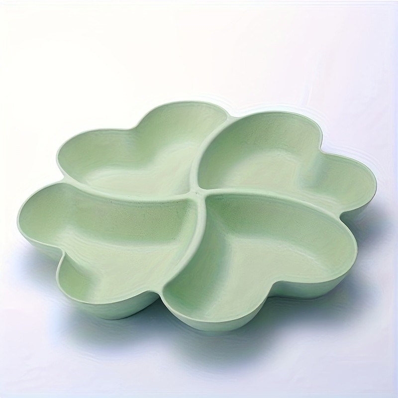 YUHUPHYLLIC Heart-Shaped Divided Fruit Tray Reusable Snack & Dessert Platter for NZ Parties & Home Use