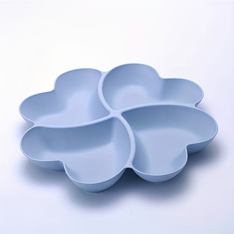 YUHUPHYLLIC Heart-Shaped Divided Fruit Tray  Reusable Snack & Dessert Platter for NZ Parties & Home Use