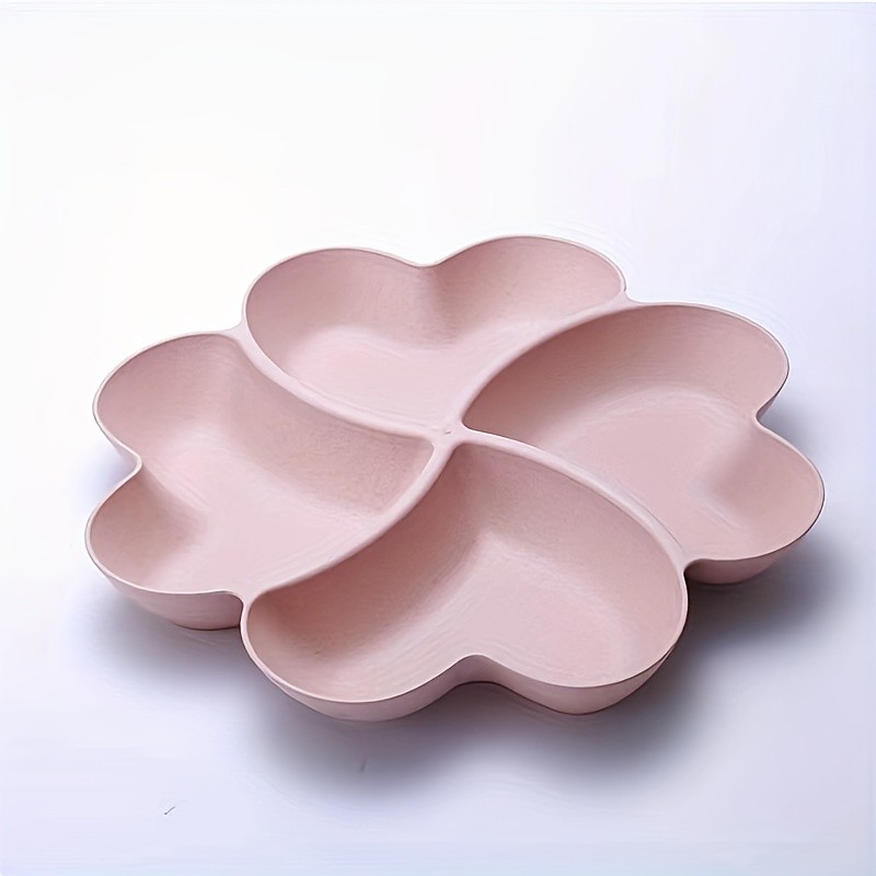 YUHUPHYLLIC Heart-Shaped Divided Fruit Tray Reusable Snack & Dessert Platter for NZ Parties & Home Use