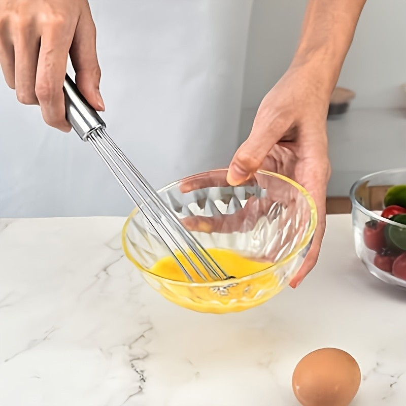 YUHUPHYLLIC 25.4cm Stainless Steel Bead Whisk Handheld Egg, Cream & Sauce Whisk for NZ Kitchens