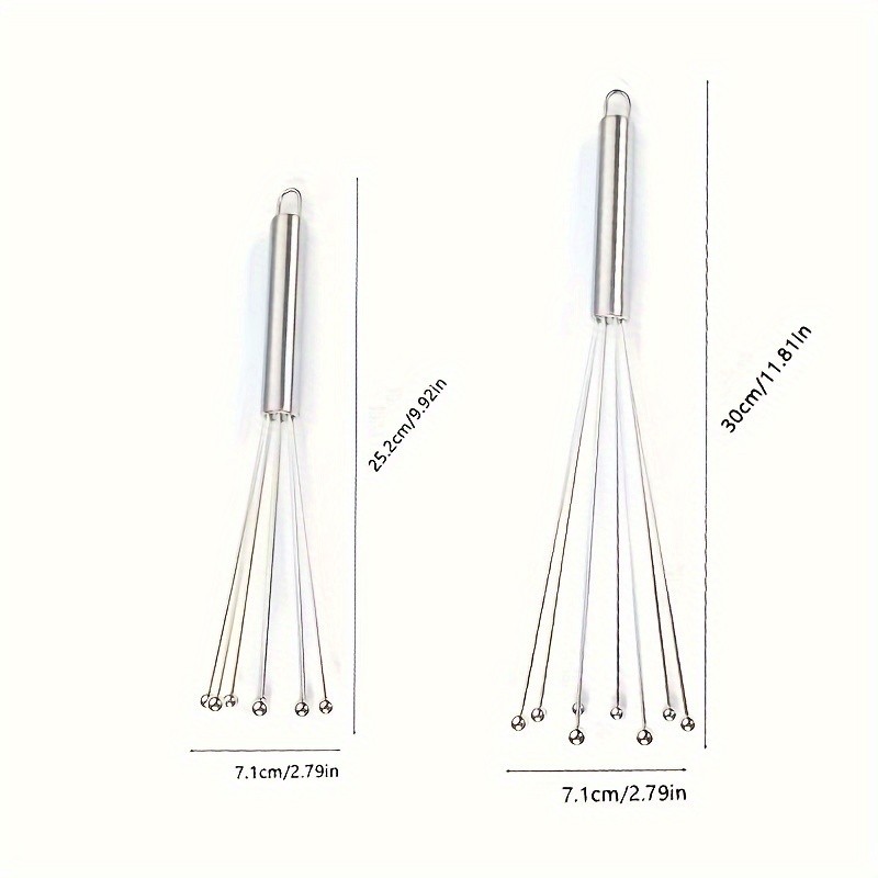 YUHUPHYLLIC 25.4cm Stainless Steel Bead Whisk  Handheld Egg, Cream & Sauce Whisk for NZ Kitchens