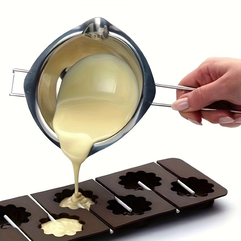 YUHUPHYLLIC Stainless Steel Chocolate Melting Pot  Double Boiler for Baking, Fondue & Multi-Purpose Melting