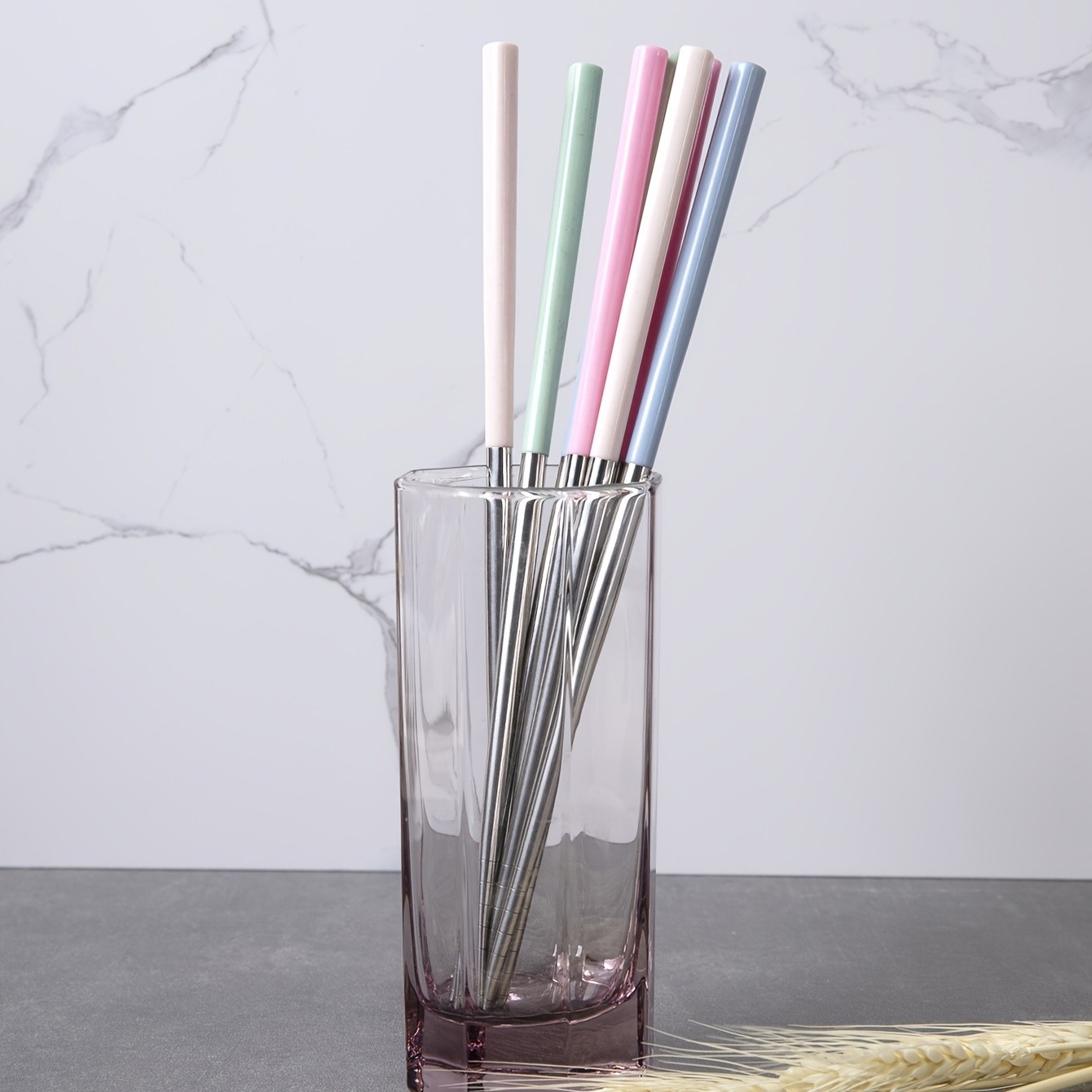 YUHUPHYLLIC 4 Pairs Stainless Steel Chopsticks Reusable, Non-Slip, Dishwasher Safe Utensils for NZ Dining