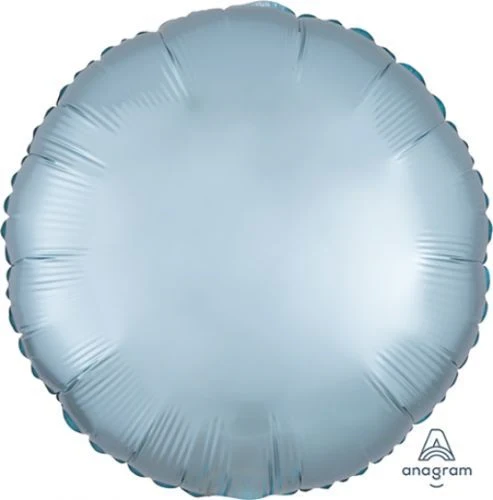45cm Standard Balloon HX Satin Luxe Pastel Blue Circle
