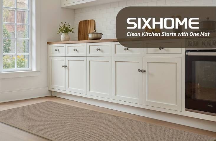 SIXHOME Non-Slip Kitchen Mat  Absorbent Floor Mat with Rubber Backing