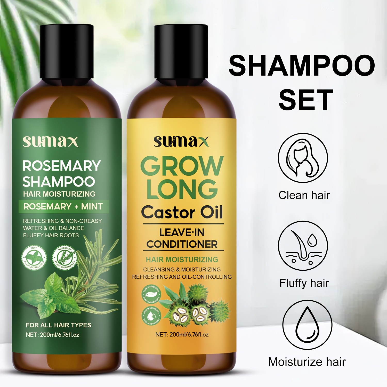 SUMAX Rosemary Hair Shampoo and Conditioner Set