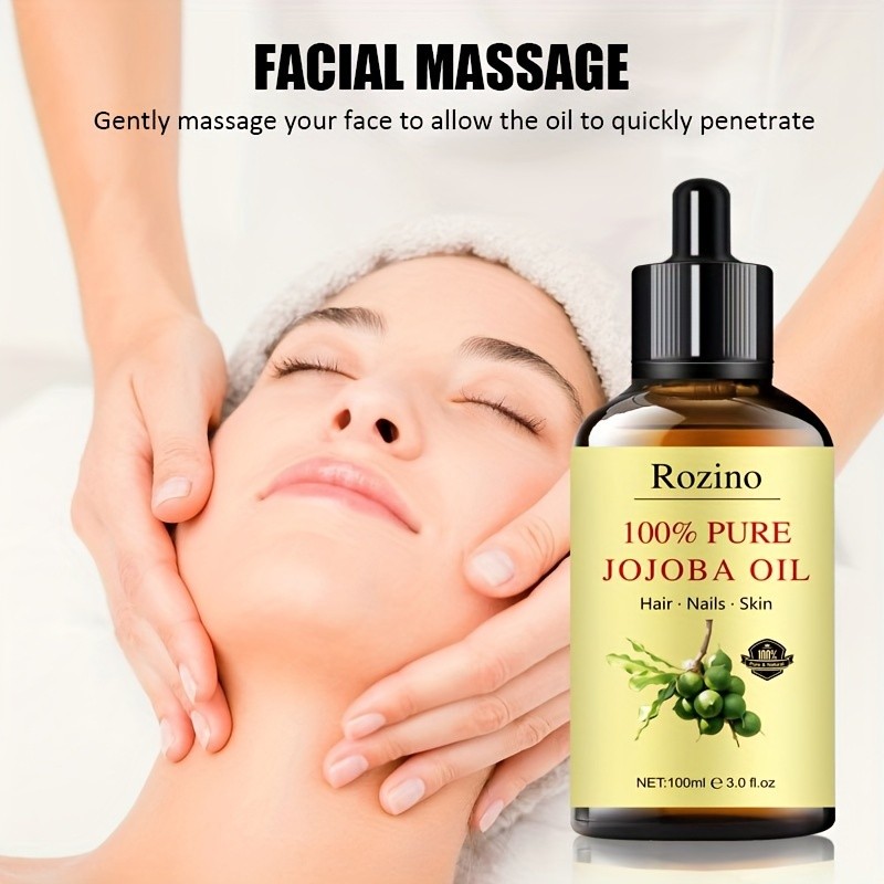 Natural Jojoba Oil Essential Oil Versatile Skincare for Massage, Hair, Face, and More