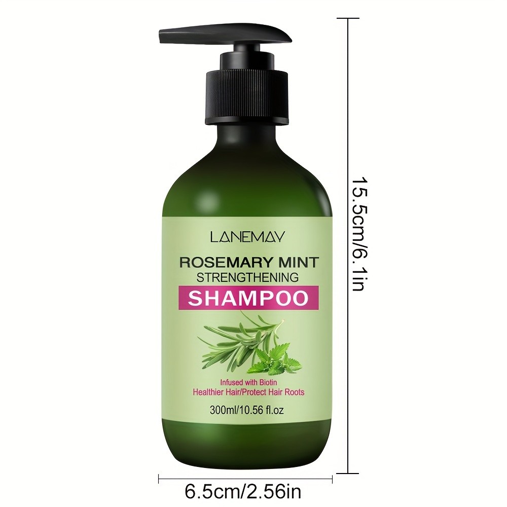 LANEMAY Rosemary Mint Shampoo Strengthening and Cleansing Shampoo for All Hair Types