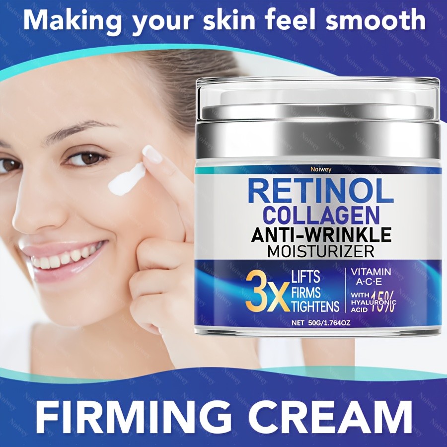 NOIWEY 1.764oz Retinol Collagen Face Cream Firming, Smoothing, and Hydrating