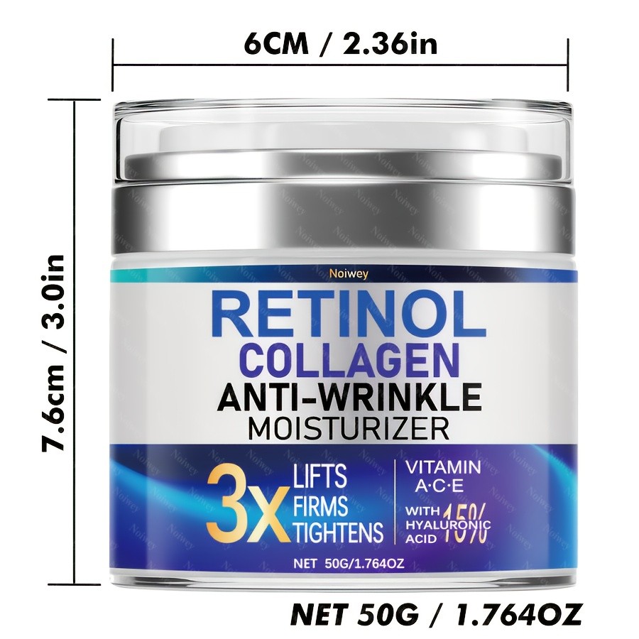 NOIWEY 1.764oz Retinol Collagen Face Cream Firming, Smoothing, and Hydrating