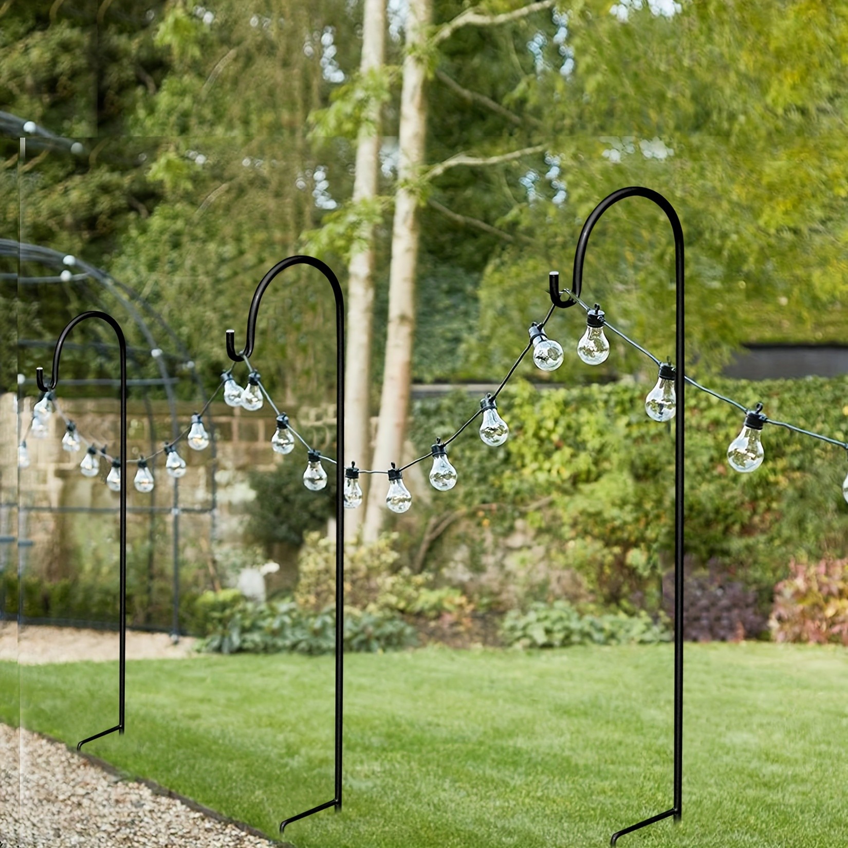 wisfor Shepherd Hooks Rust-Resistant Hanging Hooks for Garden Decor and Lighting