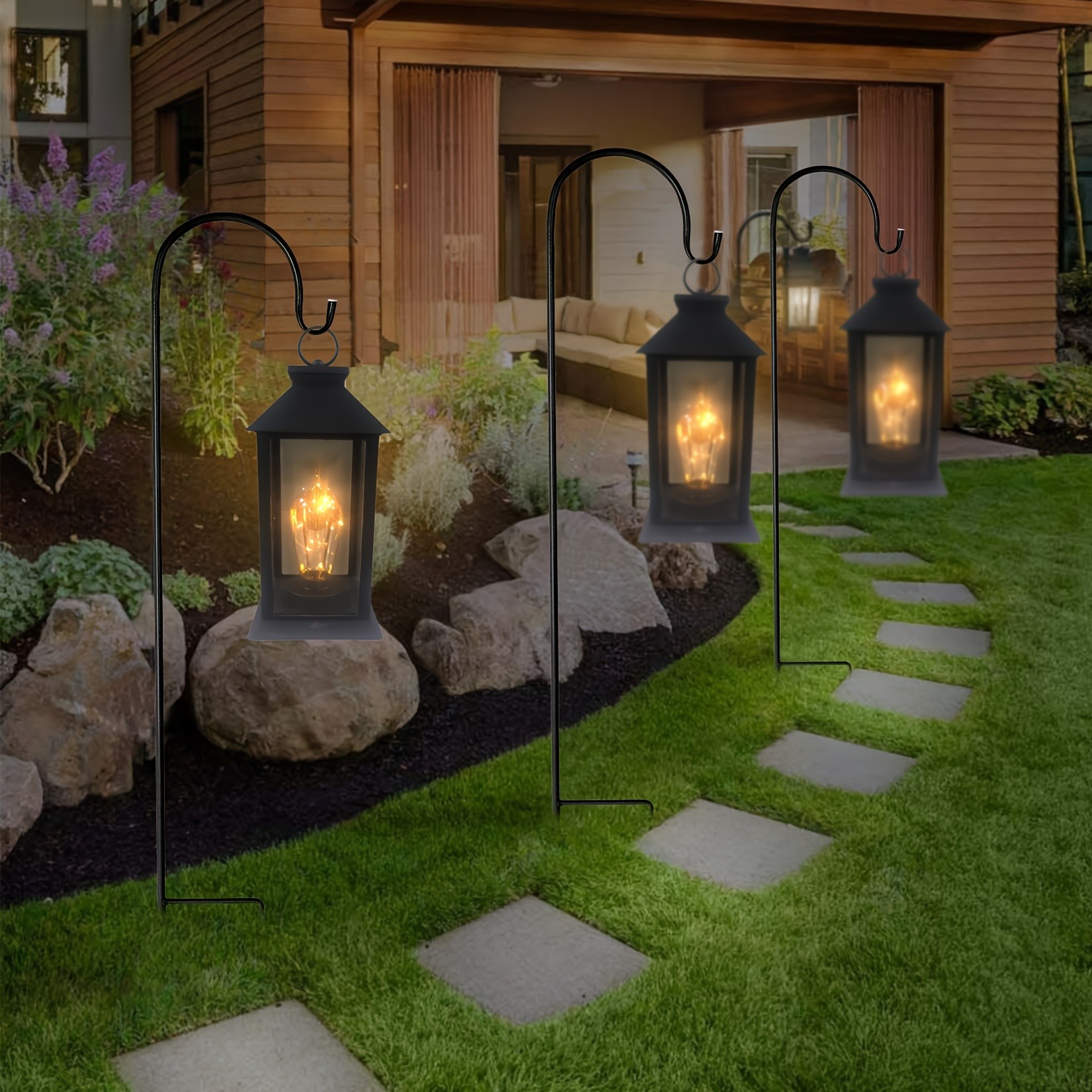 wisfor Shepherd Hooks Rust-Resistant Hanging Hooks for Garden Decor and Lighting