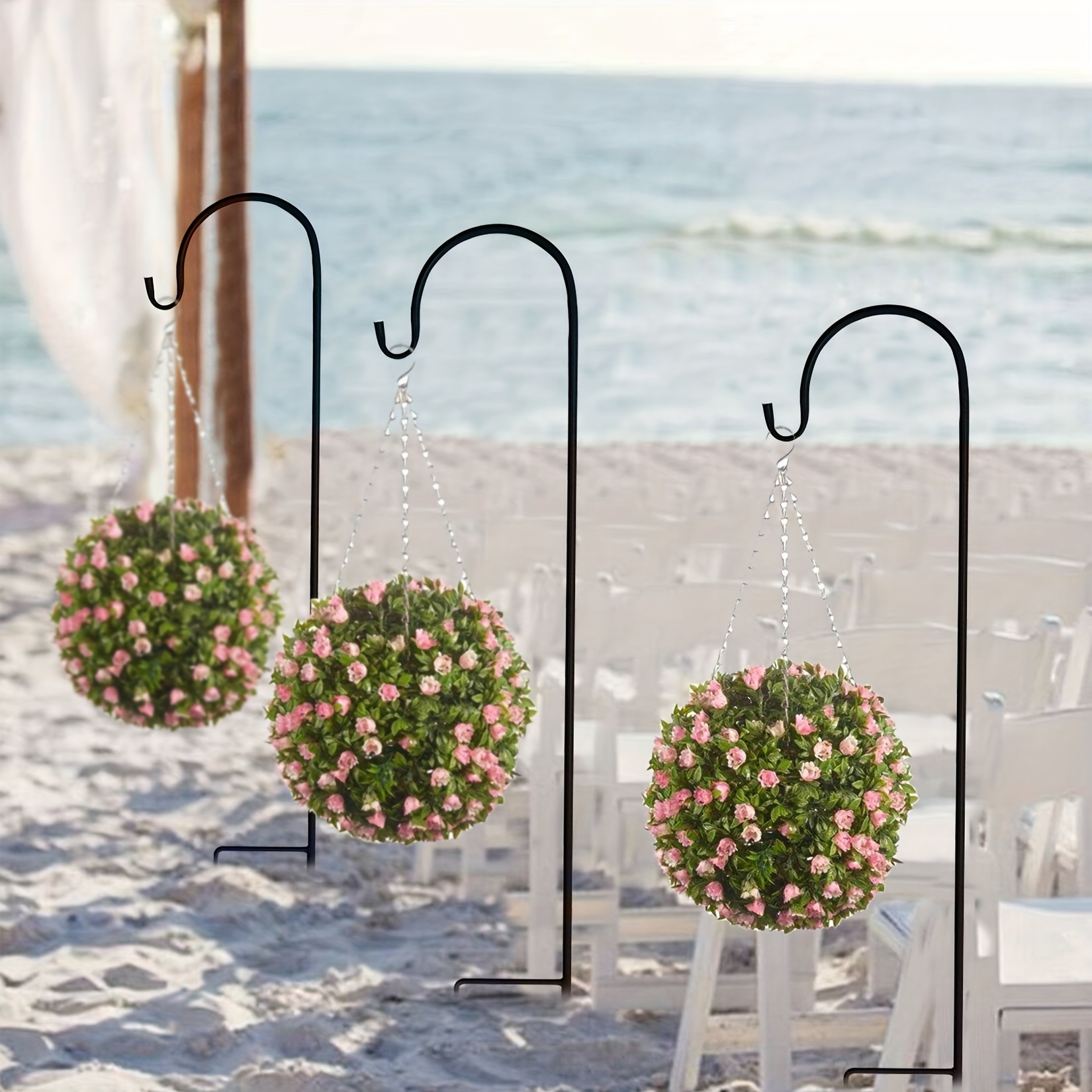 wisfor Shepherd Hooks Rust-Resistant Hanging Hooks for Garden Decor and Lighting