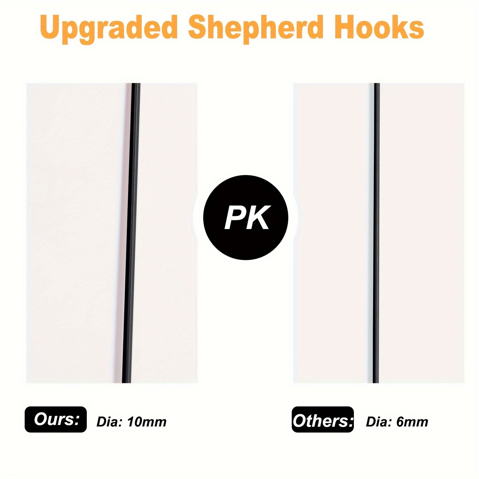 wisfor Shepherd Hooks Rust-Resistant Hanging Hooks for Garden Decor and Lighting