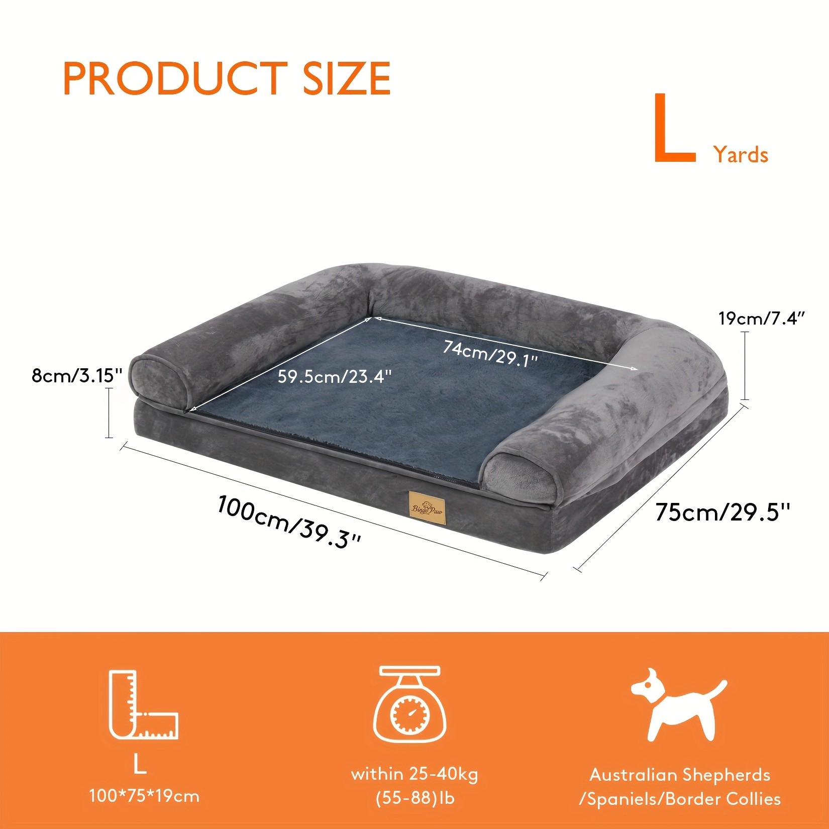 wisfor Large Dog Sofa Bed  Memory Foam Comfort for Your Pets Ultimate Relaxation