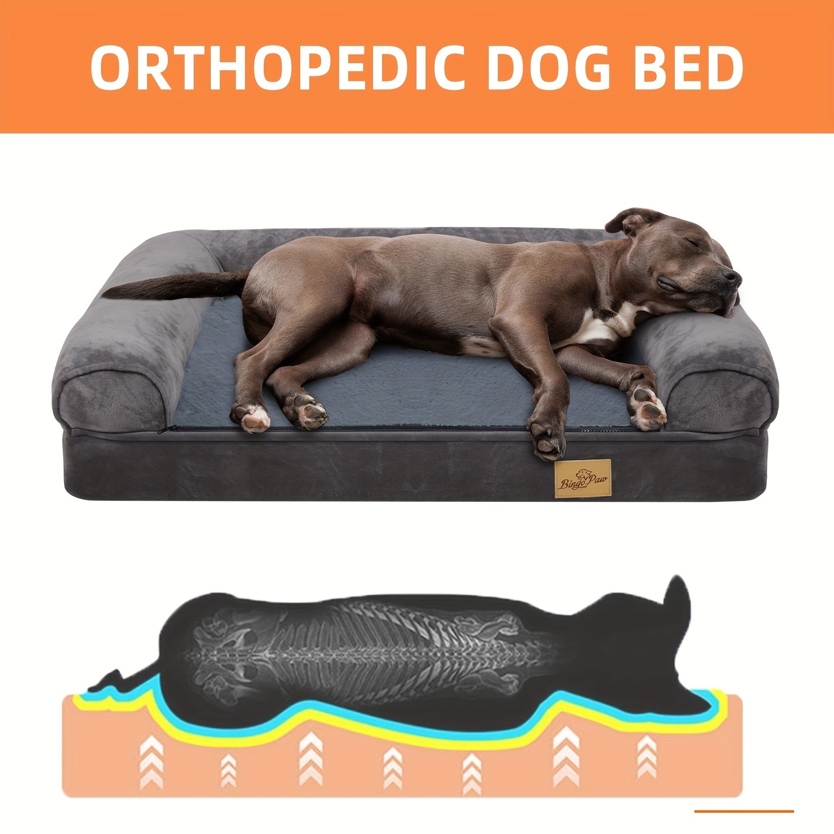 wisfor Large Dog Sofa Bed  Memory Foam Comfort for Your Pets Ultimate Relaxation