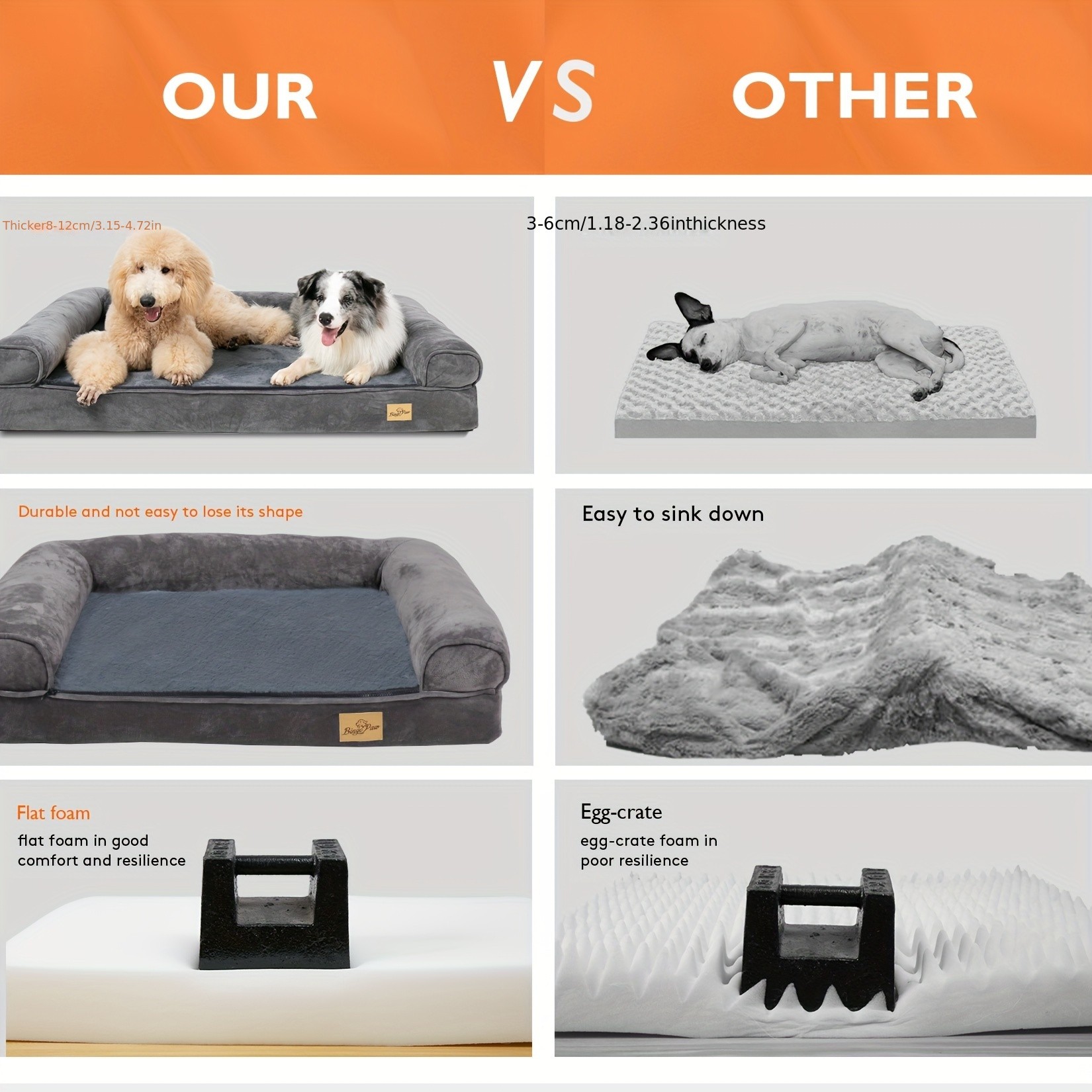 wisfor Large Dog Sofa Bed  Memory Foam Comfort for Your Pets Ultimate Relaxation