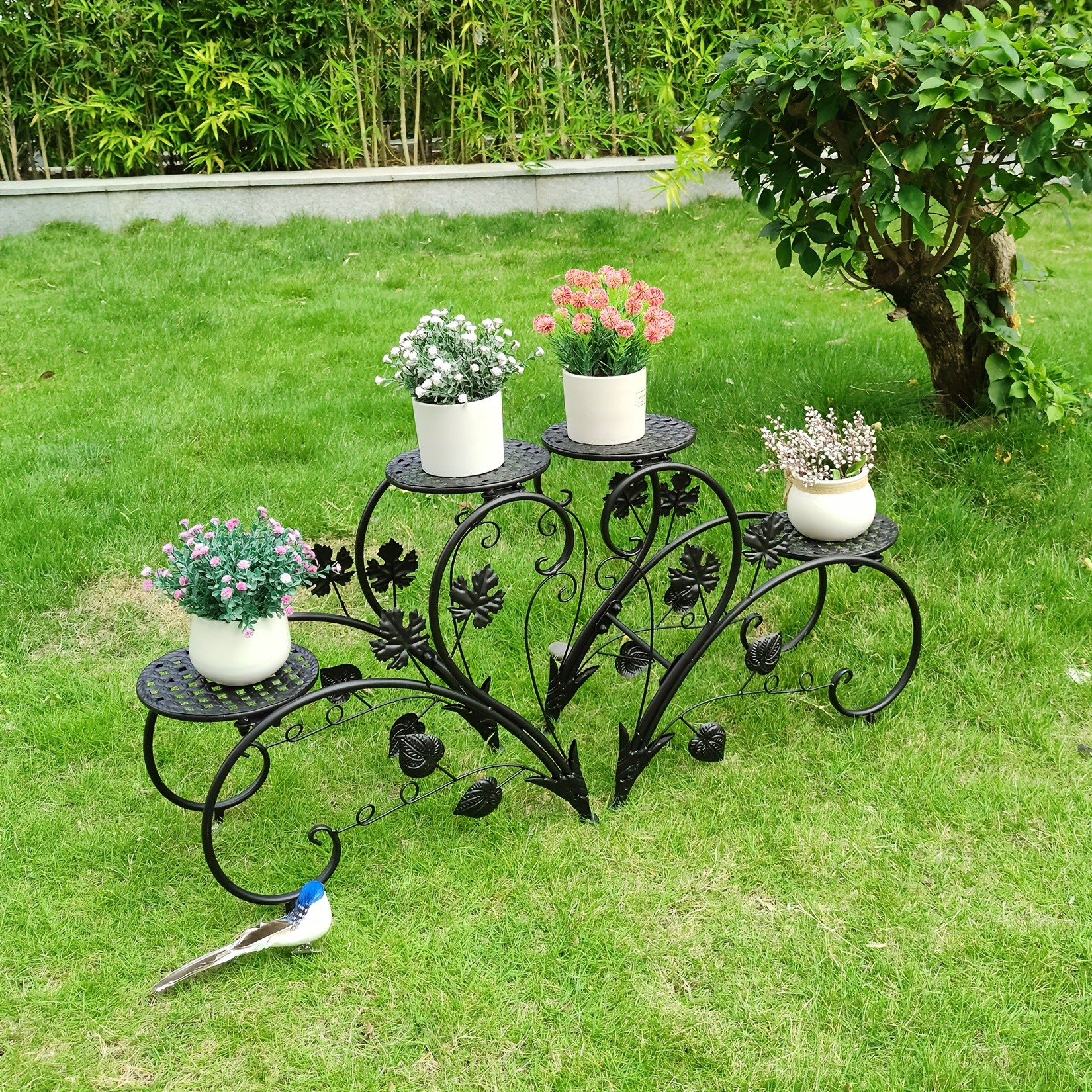 wisfor 4-Tier Tall Plant Pot Stands  Elegant, Durable Design for Indoor and Outdoor Plant Display